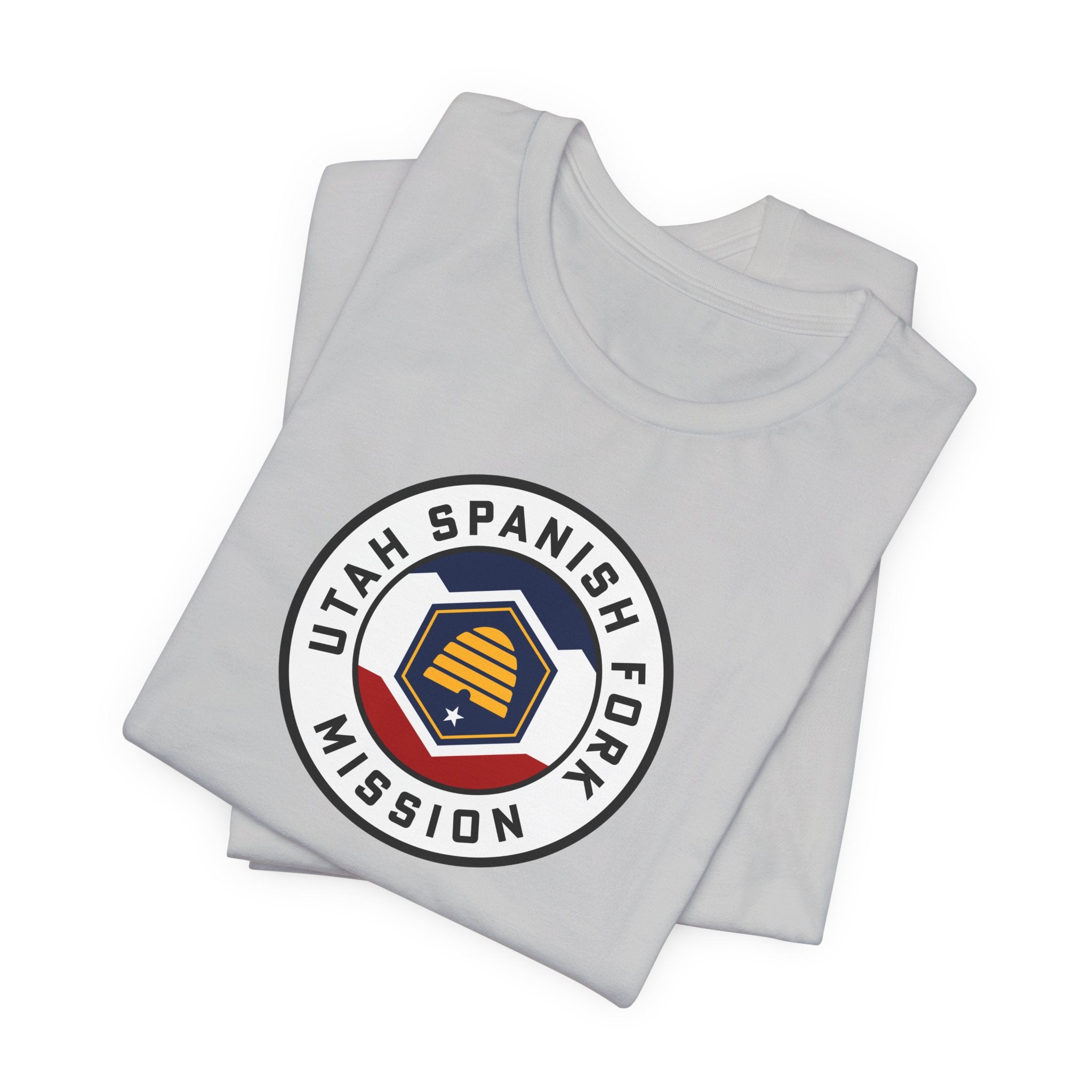 Utah Spanish Fork Mission State Flag Logo (White Border) T-shirt - Latter-Day Saint LDS Missionary Gift - Book of Mormon