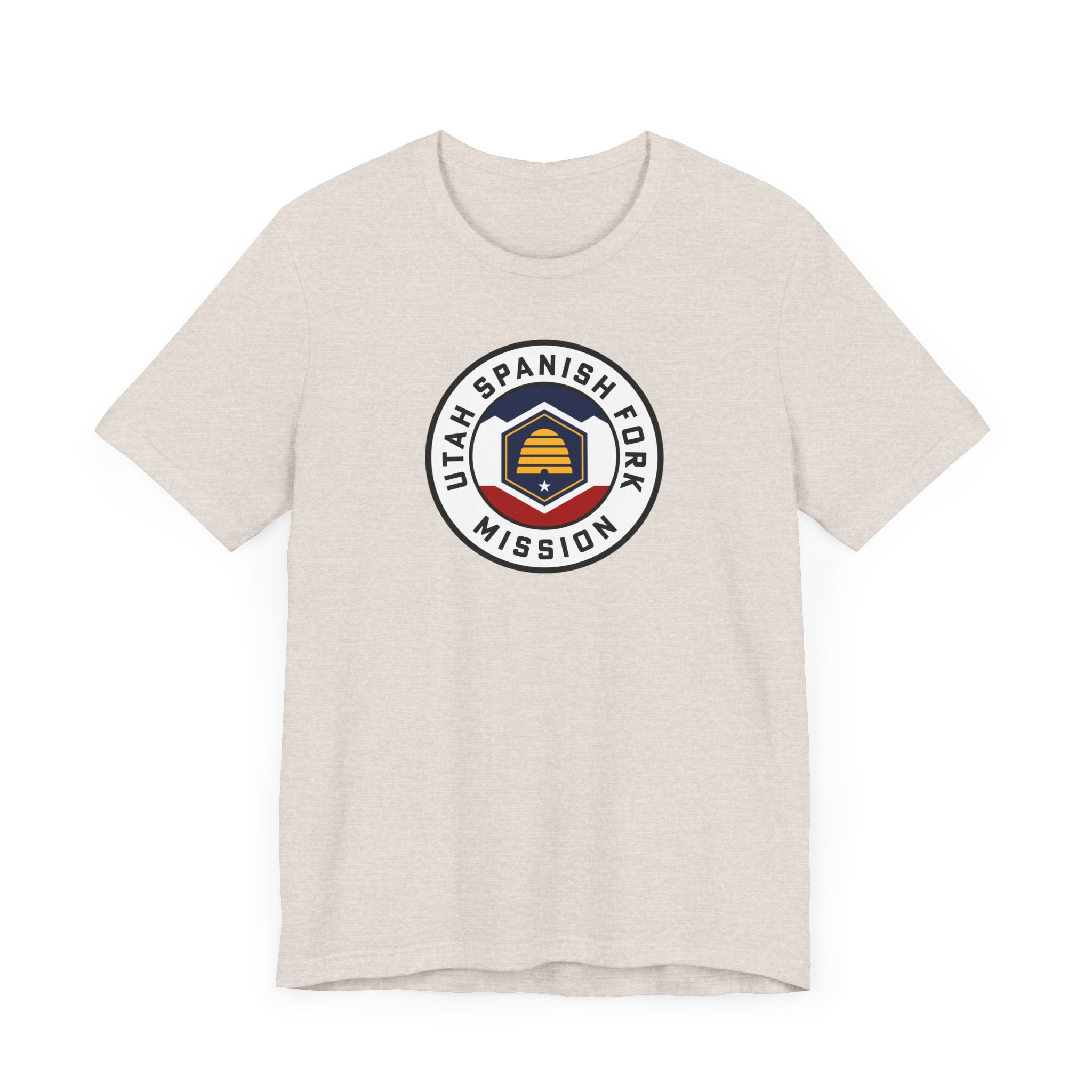 Utah Spanish Fork Mission State Flag Logo (White Border) T-shirt - Latter-Day Saint LDS Missionary Gift - Book of Mormon