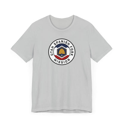 Utah Spanish Fork Mission State Flag Logo (White Border) T-shirt - Latter-Day Saint LDS Missionary Gift - Book of Mormon