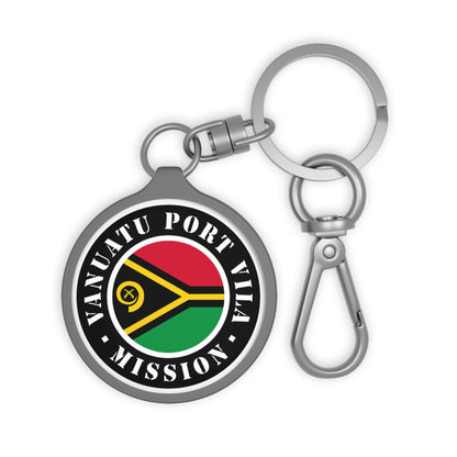 Vanuatu Port Vila Mission Circle Flag Key Tag - Latter-Day Saint LDS Missionary Gift - Book of Mormon