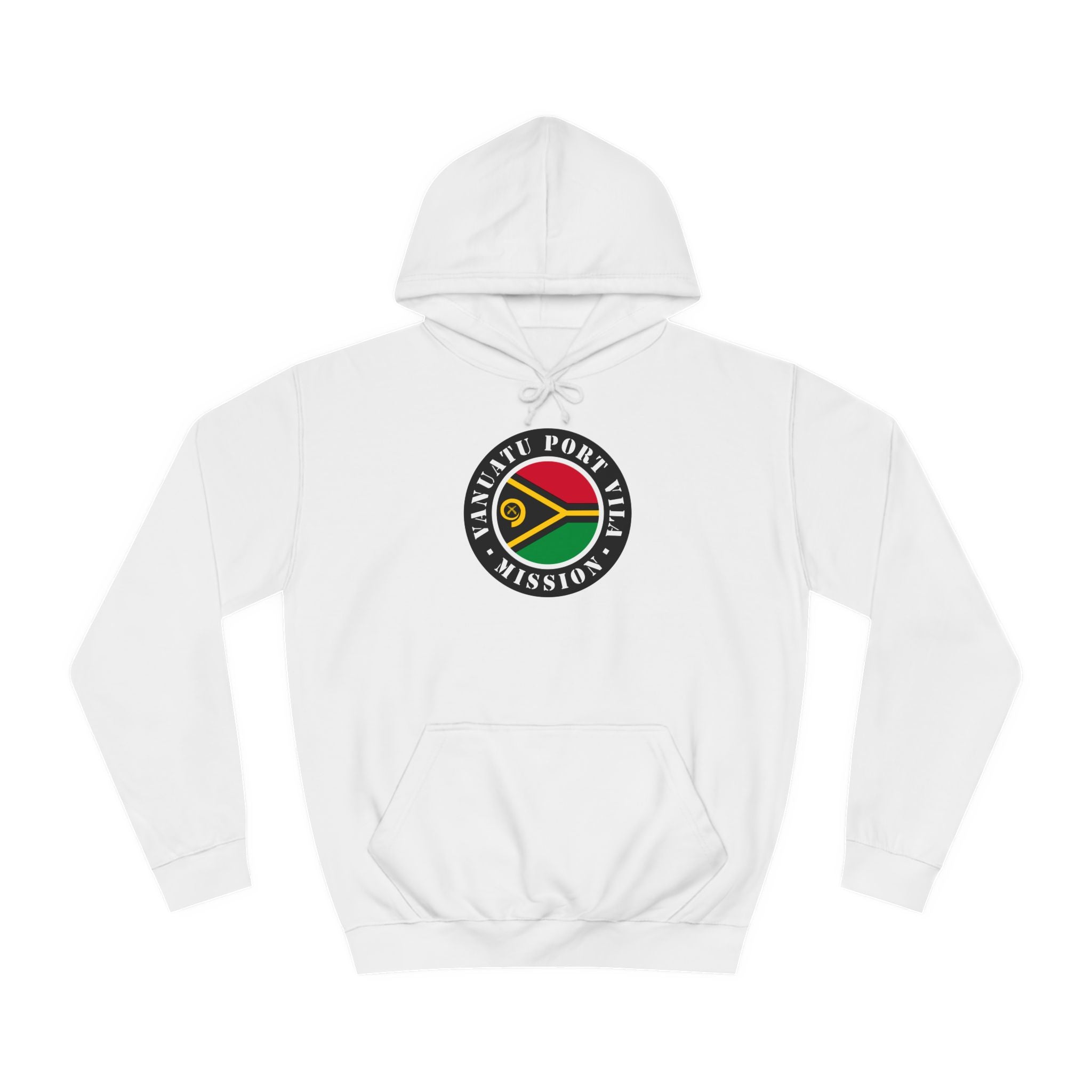 Vanuatu Port Vila Mission Flag Logo (Black Border) College Hoodie - Latter-Day Saint LDS Missionary Gift - Book of Mormon