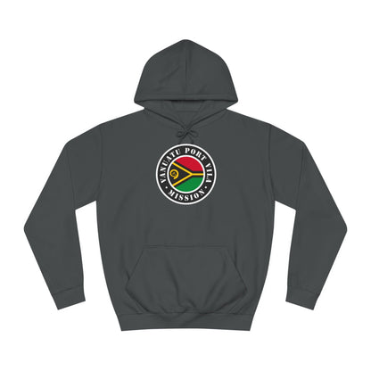 Vanuatu Port Vila Mission Flag Logo (Black Border) College Hoodie - Latter-Day Saint LDS Missionary Gift - Book of Mormon