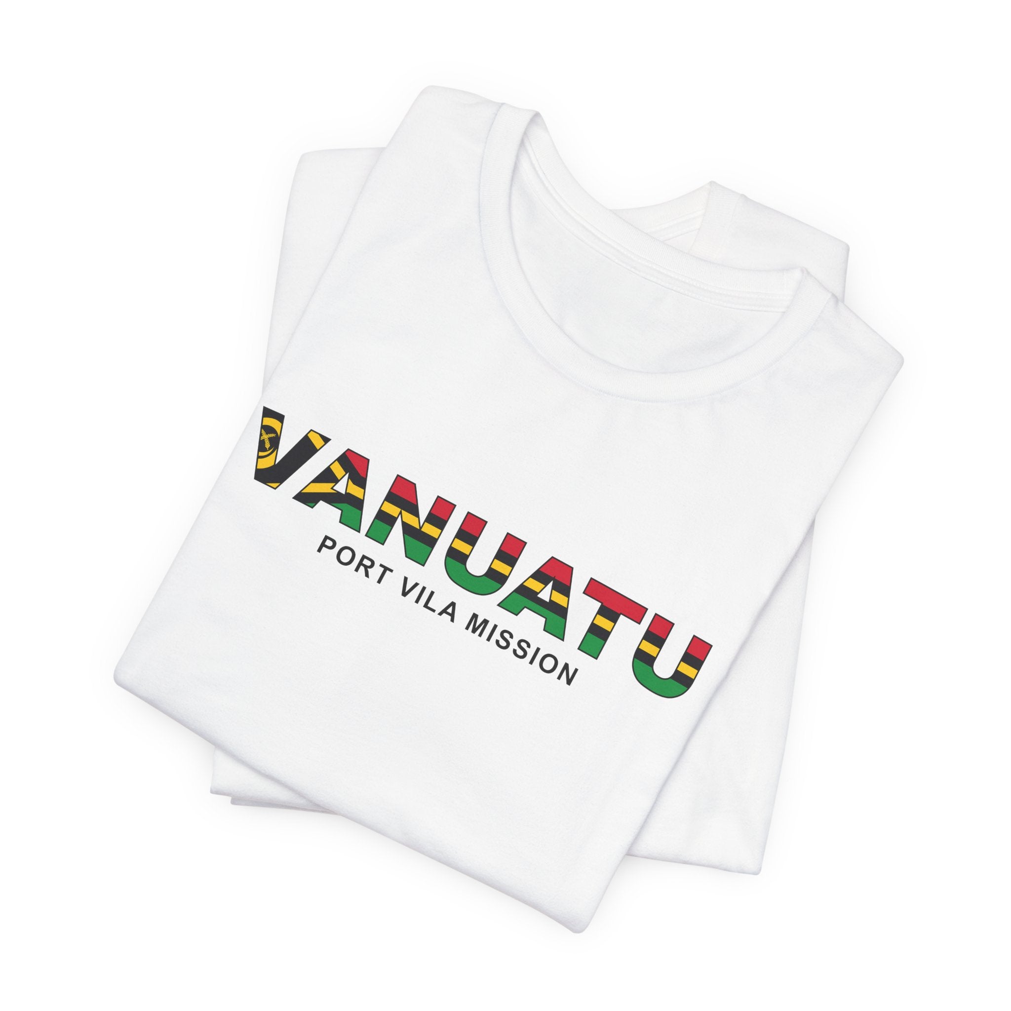 Vanuatu Port Vila Mission Flag Title T-shirt - Latter-Day Saint LDS Missionary Gift - Book of Mormon