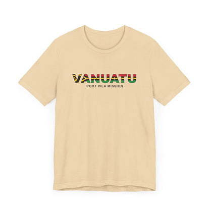 Vanuatu Port Vila Mission Flag Title T-shirt - Latter-Day Saint LDS Missionary Gift - Book of Mormon