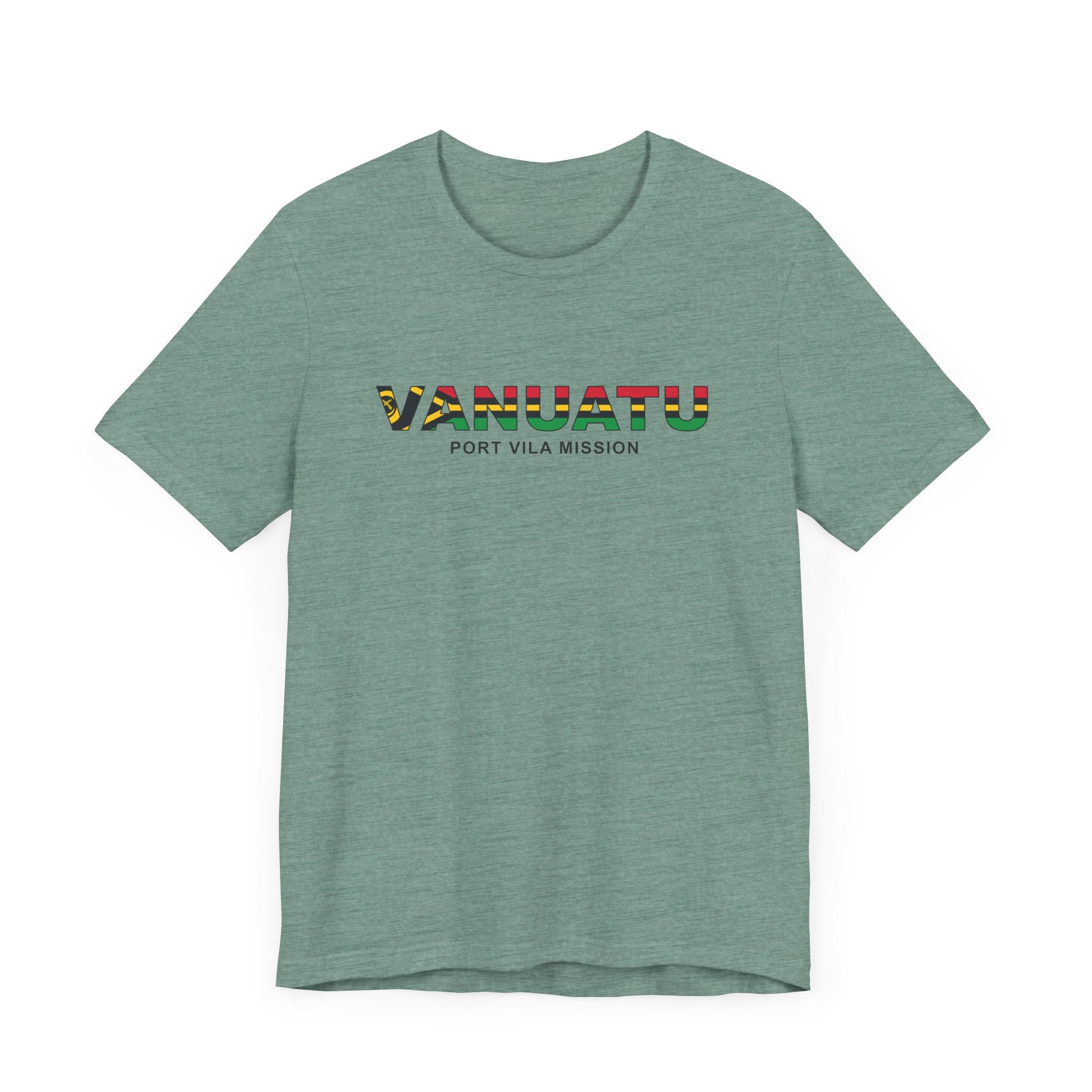 Vanuatu Port Vila Mission Flag Title T-shirt - Latter-Day Saint LDS Missionary Gift - Book of Mormon