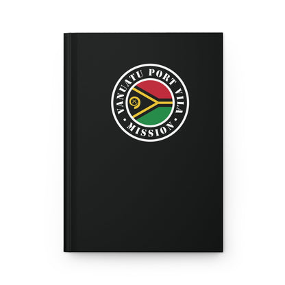 Vanuatu Port Vila Mission Logo Design Black Hardcover Journal Matte - Latter-Day Saint LDS Missionary Gift - Book of Mormon