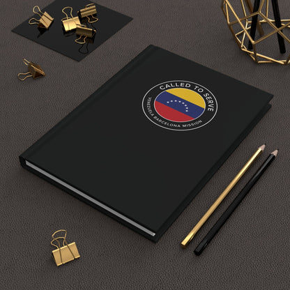 Venezuela Barcelona Mission Circle Flag Called to Serve Black Hardcover Journal Matte - Latter-Day Saint LDS Missionary Gift - Book of Mormon