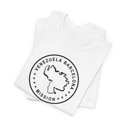 Venezuela Barcelona Mission Circular Monochrome Logo T-Shirt - Latter-Day Saint LDS Missionary Gift - Book of Mormon