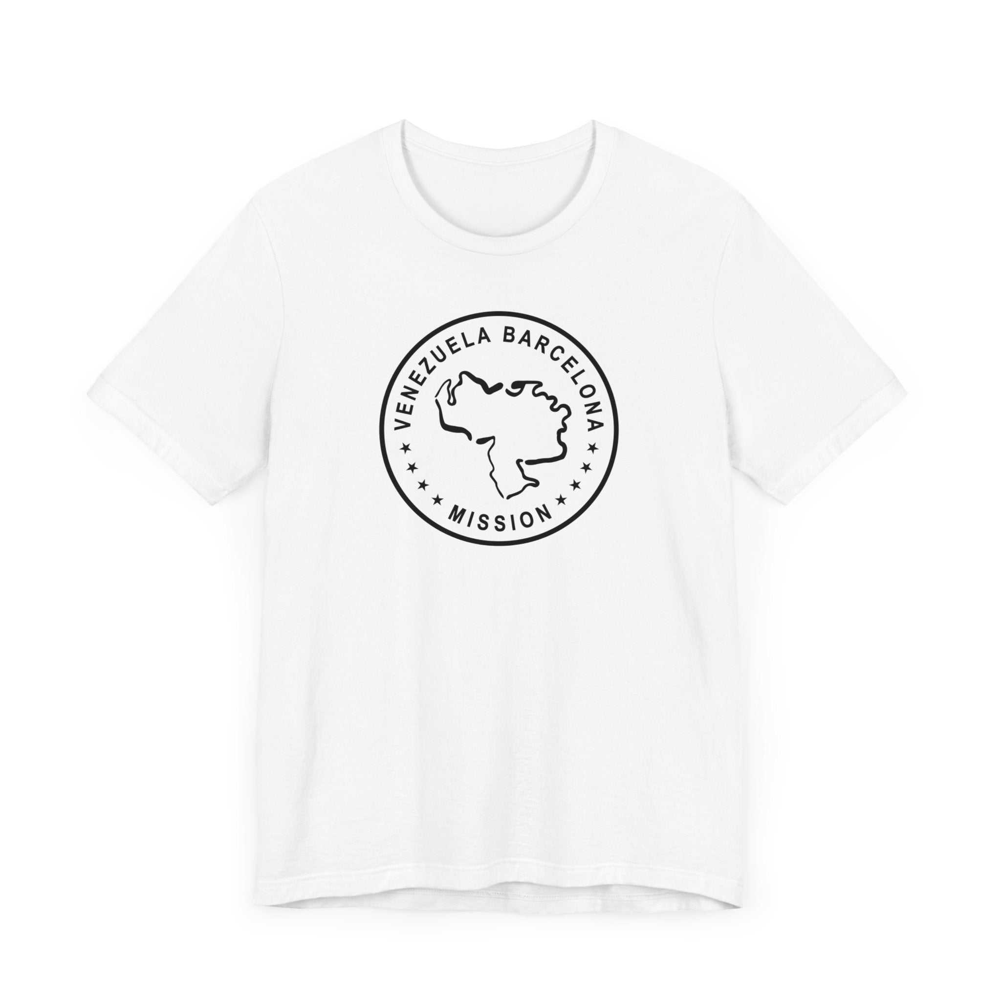 Venezuela Barcelona Mission Circular Monochrome Logo T-Shirt - Latter-Day Saint LDS Missionary Gift - Book of Mormon