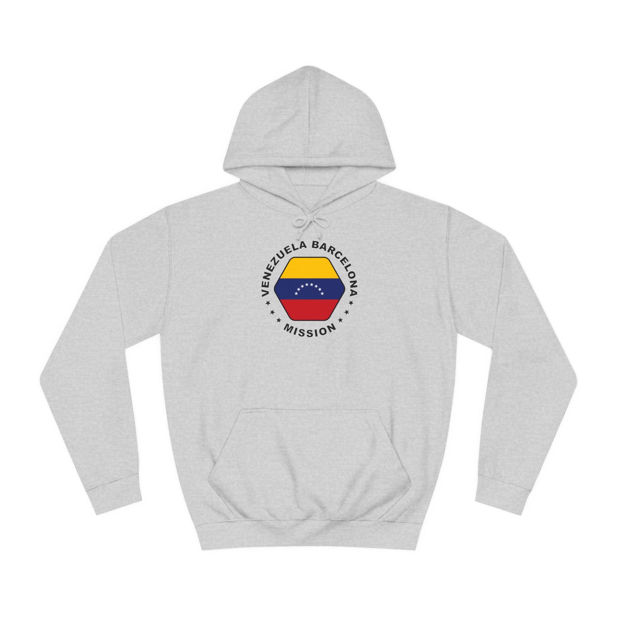 Venezuela Barcelona Mission Flag Logo (Black Border) College Hoodie - Latter-Day Saint LDS Missionary Gift - Book of Mormon