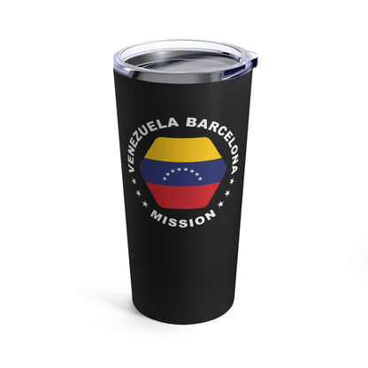 Venezuela Barcelona Mission Flag Logo Tumbler 20oz Black - Latter-Day Saint LDS Missionary Gift - Book of Mormon