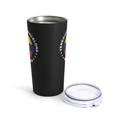 Venezuela Barcelona Mission Flag Logo Tumbler 20oz Black - Latter-Day Saint LDS Missionary Gift - Book of Mormon