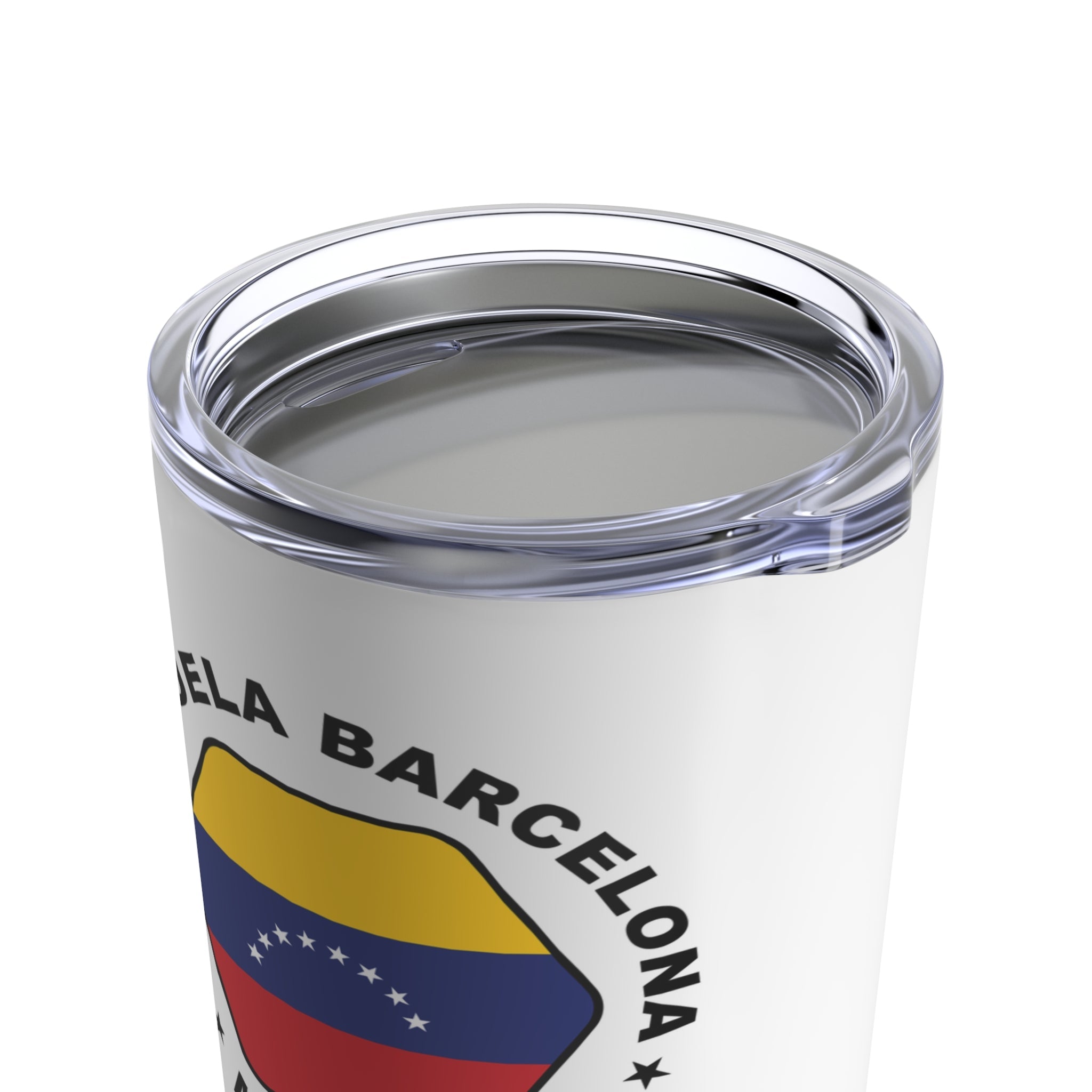 Venezuela Barcelona Mission Flag Logo Tumbler 20oz White - Latter-Day Saint LDS Missionary Gift - Book of Mormon