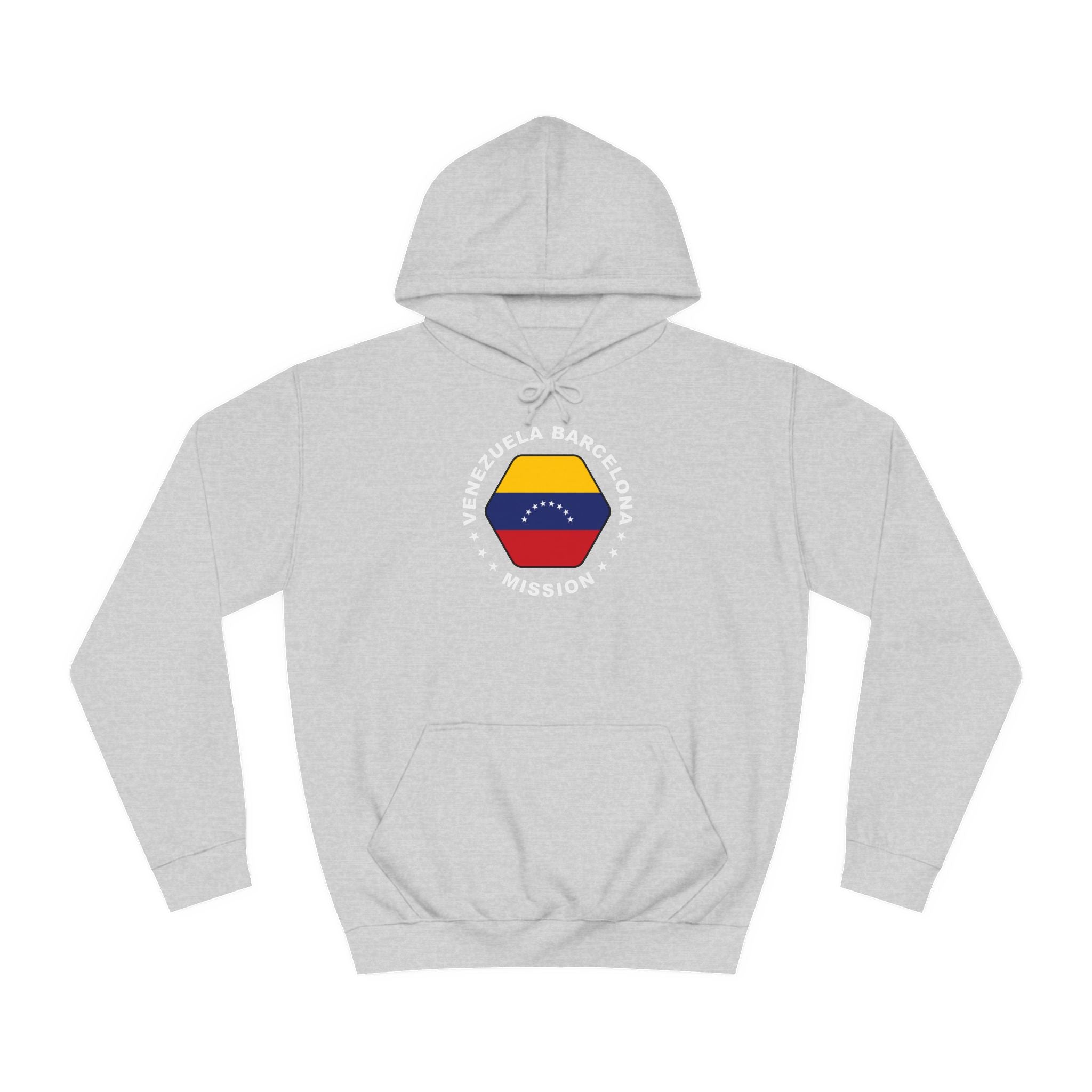 Venezuela Barcelona Mission Flag Logo (White Border) College Hoodie - Latter-Day Saint LDS Missionary Gift - Book of Mormon