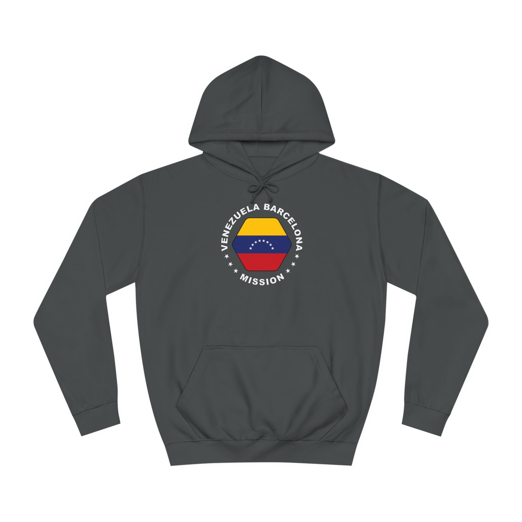 Venezuela Barcelona Mission Flag Logo (White Border) College Hoodie - Latter-Day Saint LDS Missionary Gift - Book of Mormon