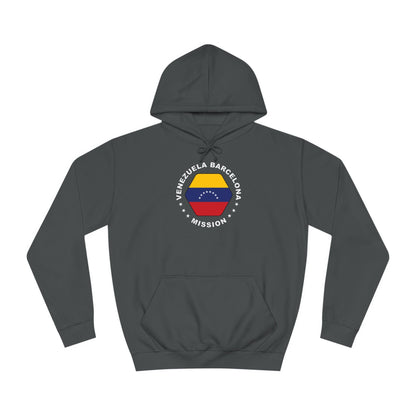 Venezuela Barcelona Mission Flag Logo (White Border) College Hoodie - Latter-Day Saint LDS Missionary Gift - Book of Mormon