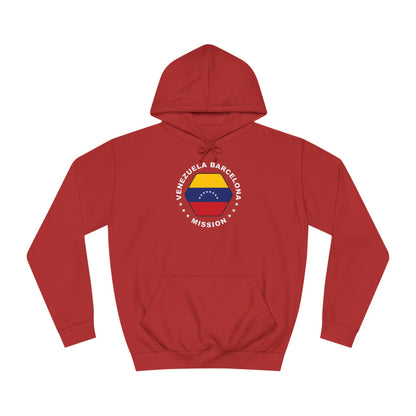 Venezuela Barcelona Mission Flag Logo (White Border) College Hoodie - Latter-Day Saint LDS Missionary Gift - Book of Mormon