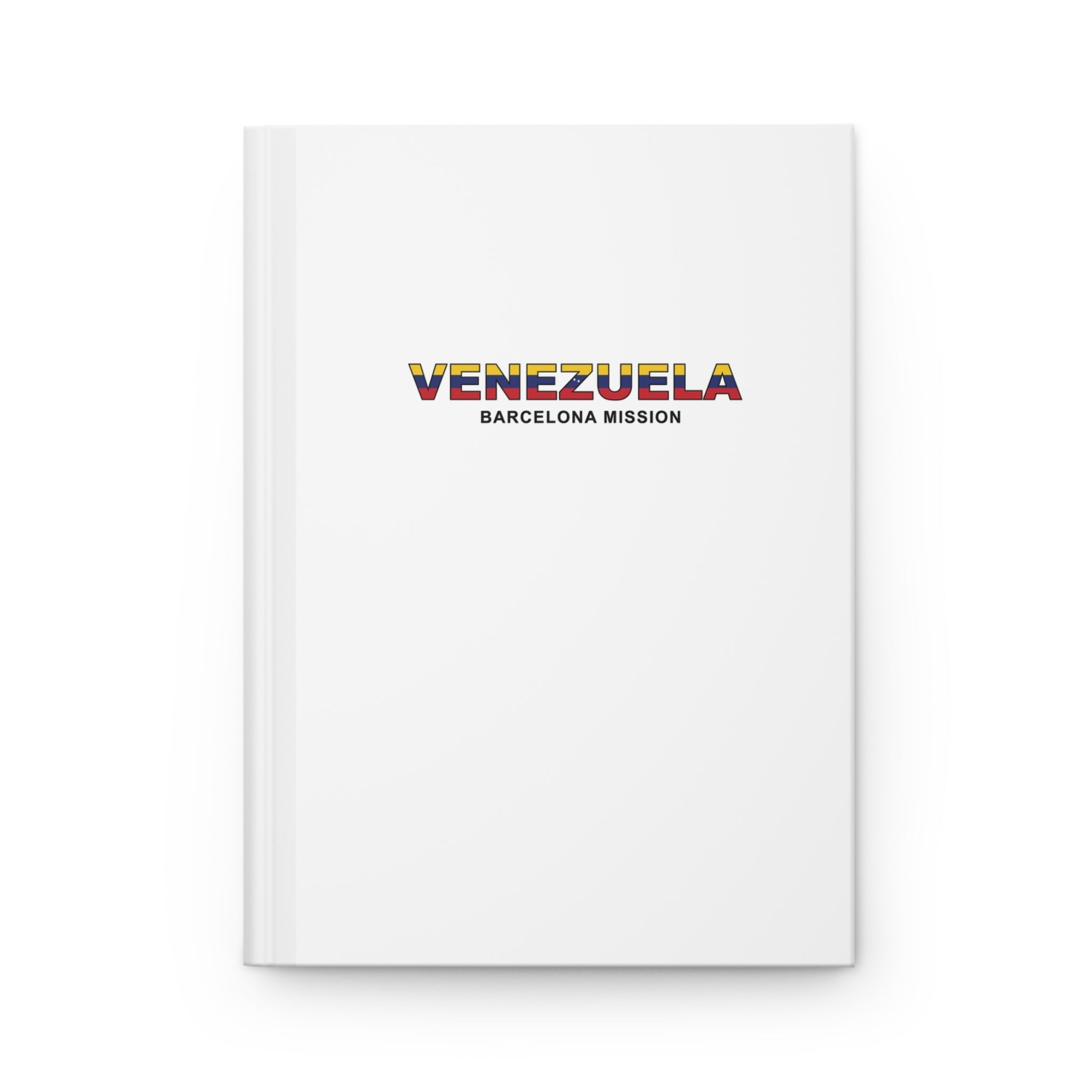 Venezuela Barcelona Mission Flag Title White Hardcover Journal Matte - Latter-Day Saint LDS Missionary Gift - Book of Mormon