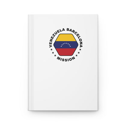 Venezuela Barcelona Mission Logo Design White Hardcover Journal Matte - Latter-Day Saint LDS Missionary Gift - Book of Mormon