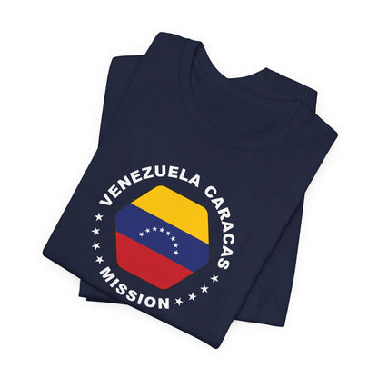 Venezuela Caracas Mission Circular Flag T-shirt - Latter-Day Saint LDS Missionary Gift - Book of Mormon