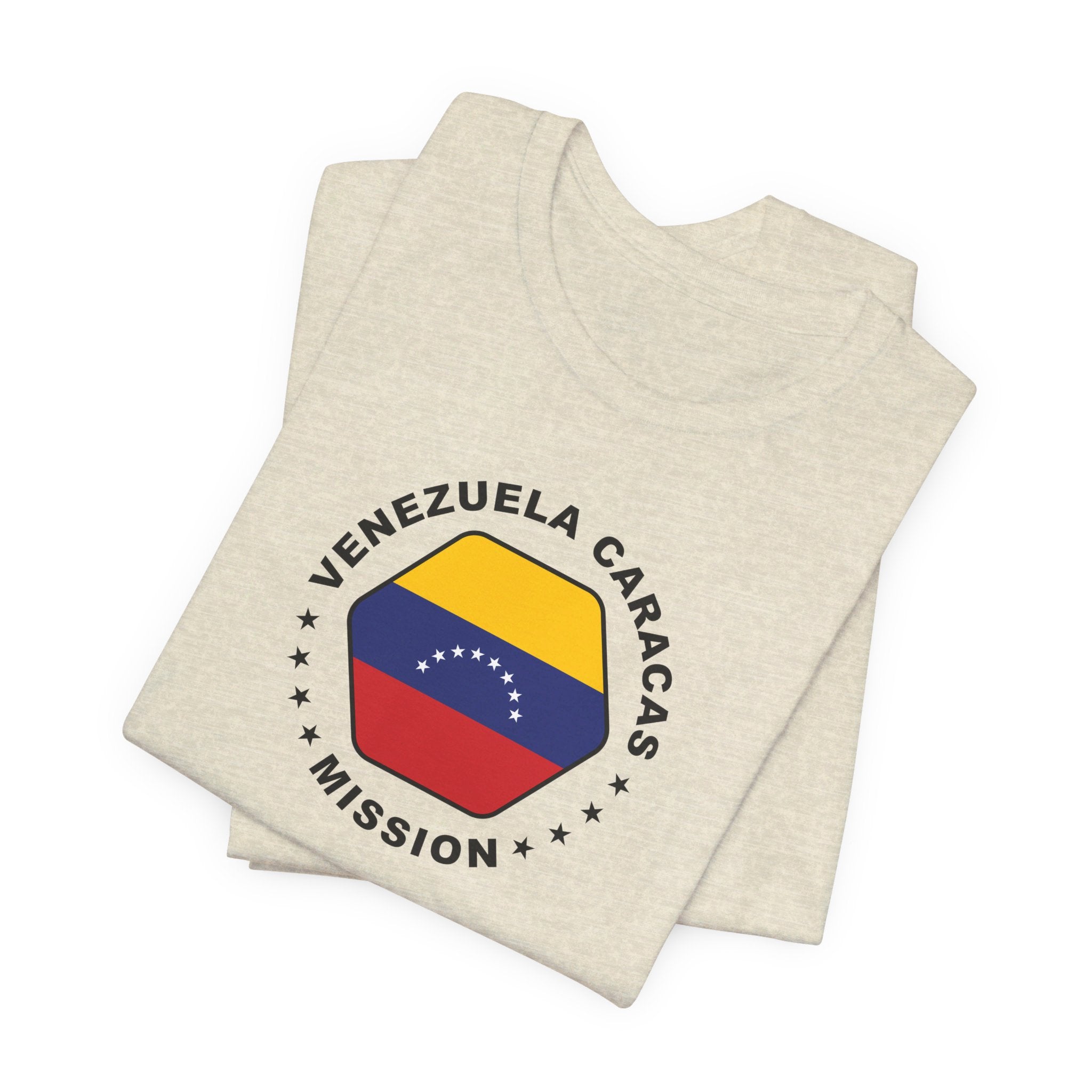 Venezuela Caracas Mission Circular Flag T-shirt - Latter-Day Saint LDS Missionary Gift - Book of Mormon