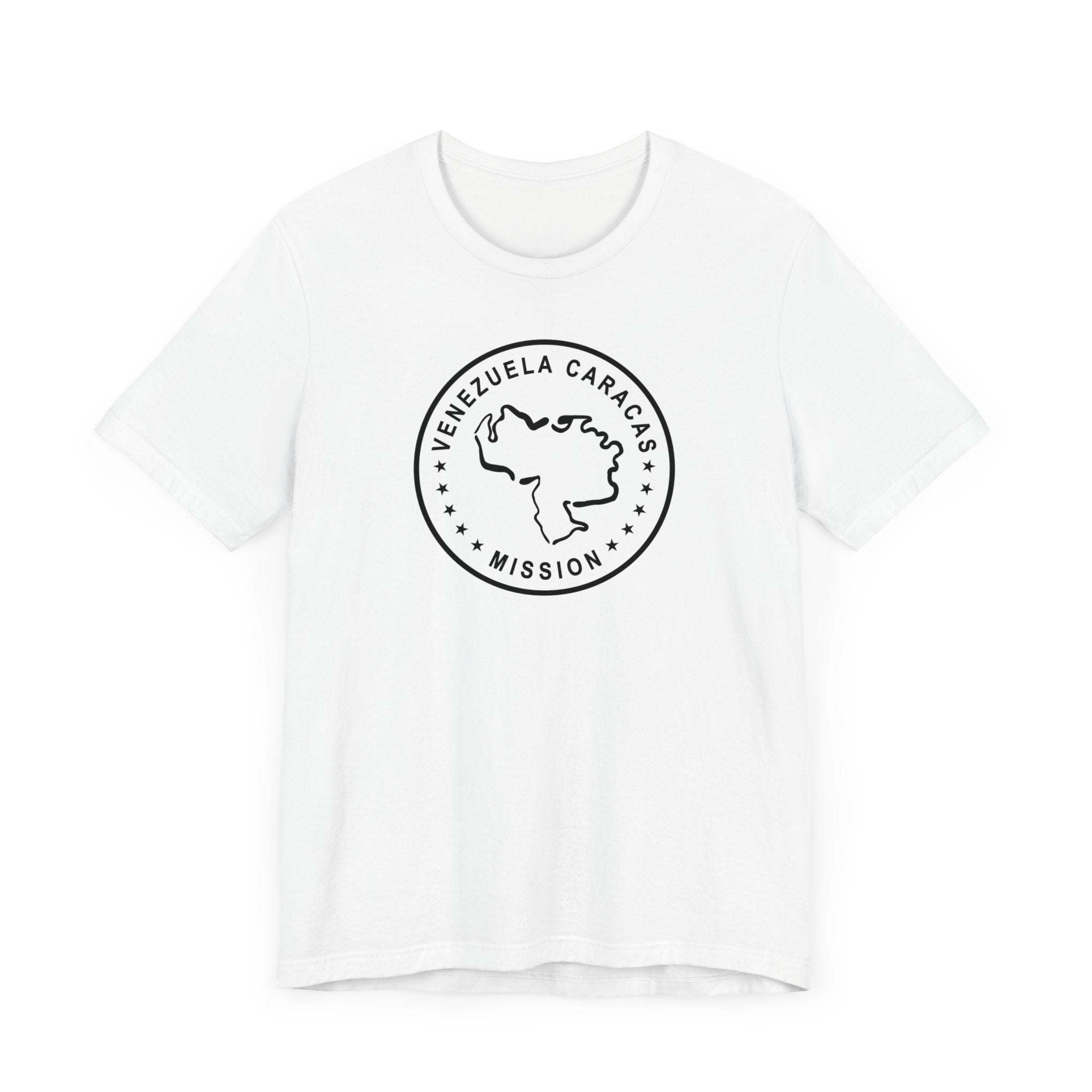 Venezuela Caracas Mission Circular Monochrome Logo T-Shirt - Latter-Day Saint LDS Missionary Gift - Book of Mormon