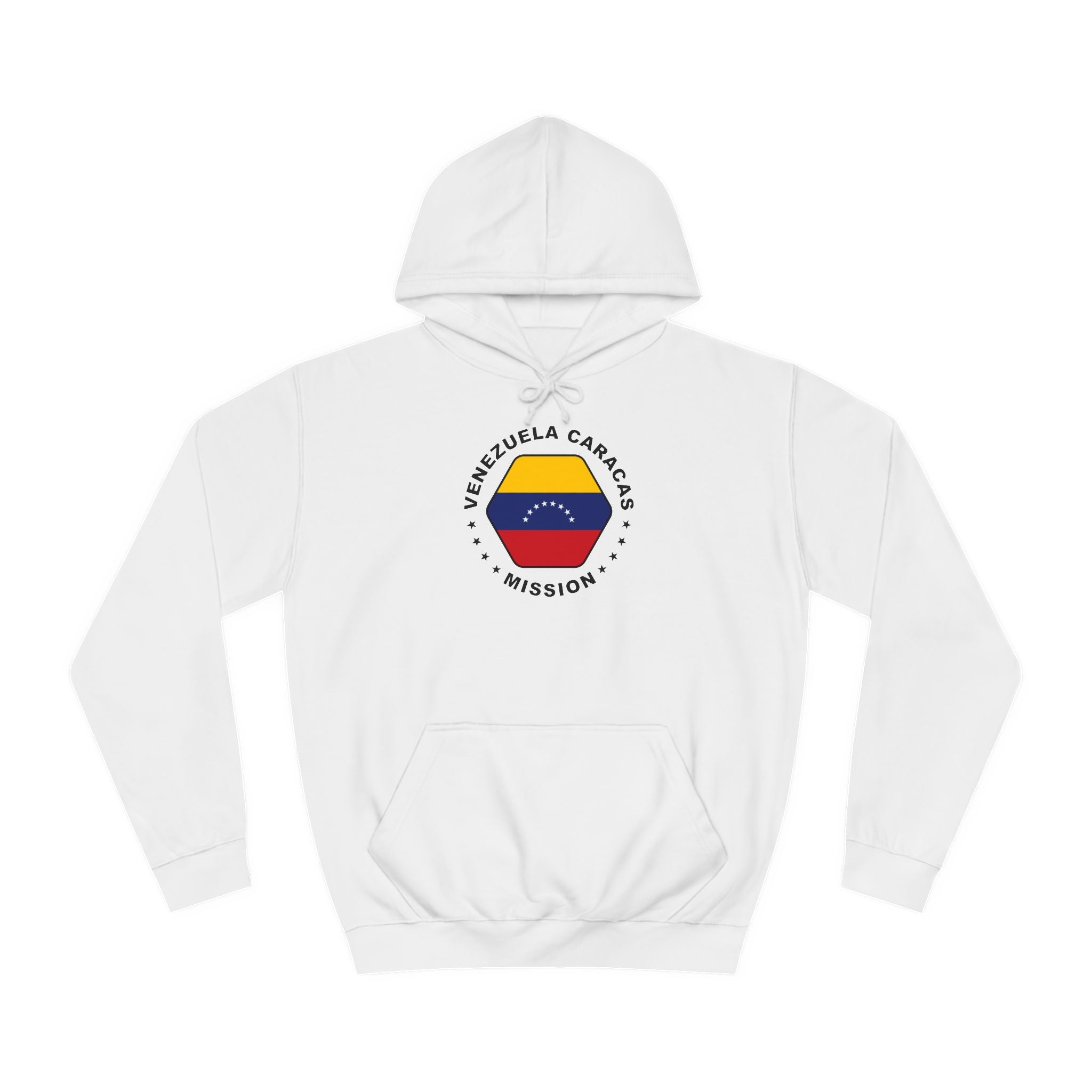 Venezuela Caracas Mission Flag Logo (Black Border) College Hoodie - Latter-Day Saint LDS Missionary Gift - Book of Mormon