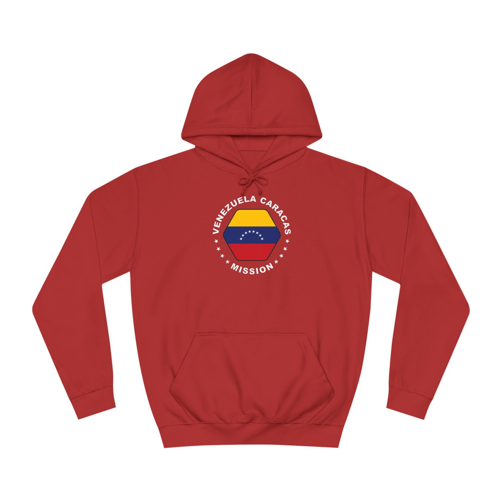 Venezuela Caracas Mission Flag Logo (White Border) College Hoodie - Latter-Day Saint LDS Missionary Gift - Book of Mormon