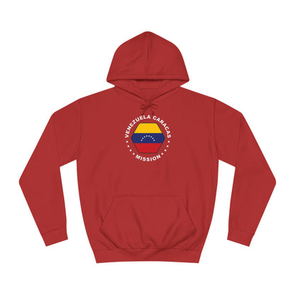 Venezuela Caracas Mission Flag Logo (White Border) College Hoodie - Latter-Day Saint LDS Missionary Gift - Book of Mormon