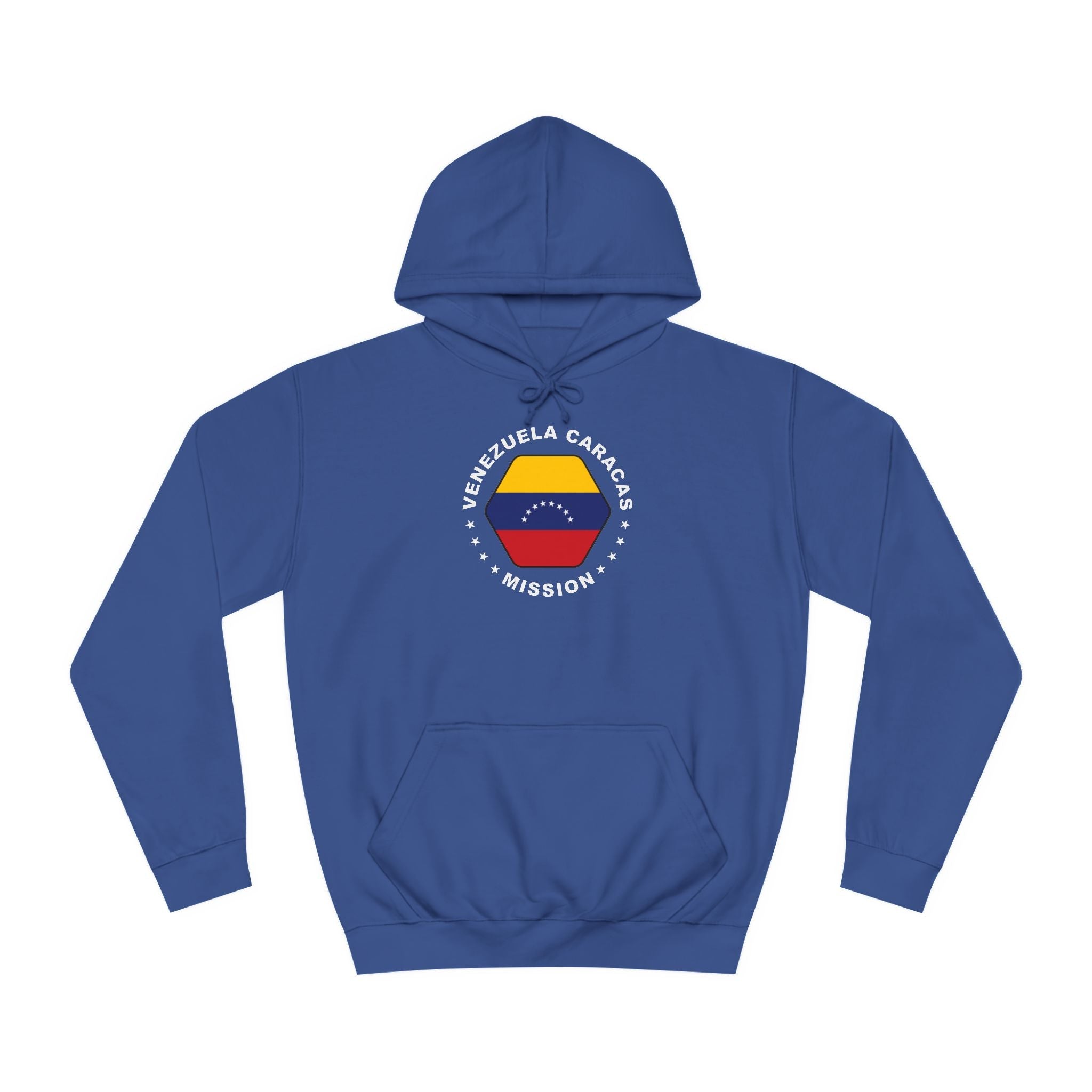 Venezuela Caracas Mission Flag Logo (White Border) College Hoodie - Latter-Day Saint LDS Missionary Gift - Book of Mormon