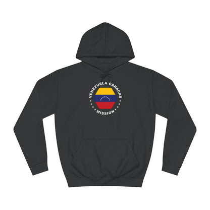 Venezuela Caracas Mission Flag Logo (White Border) College Hoodie - Latter-Day Saint LDS Missionary Gift - Book of Mormon