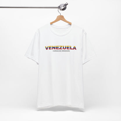 Venezuela Caracas Mission Flag Title T-shirt - Latter-Day Saint LDS Missionary Gift - Book of Mormon