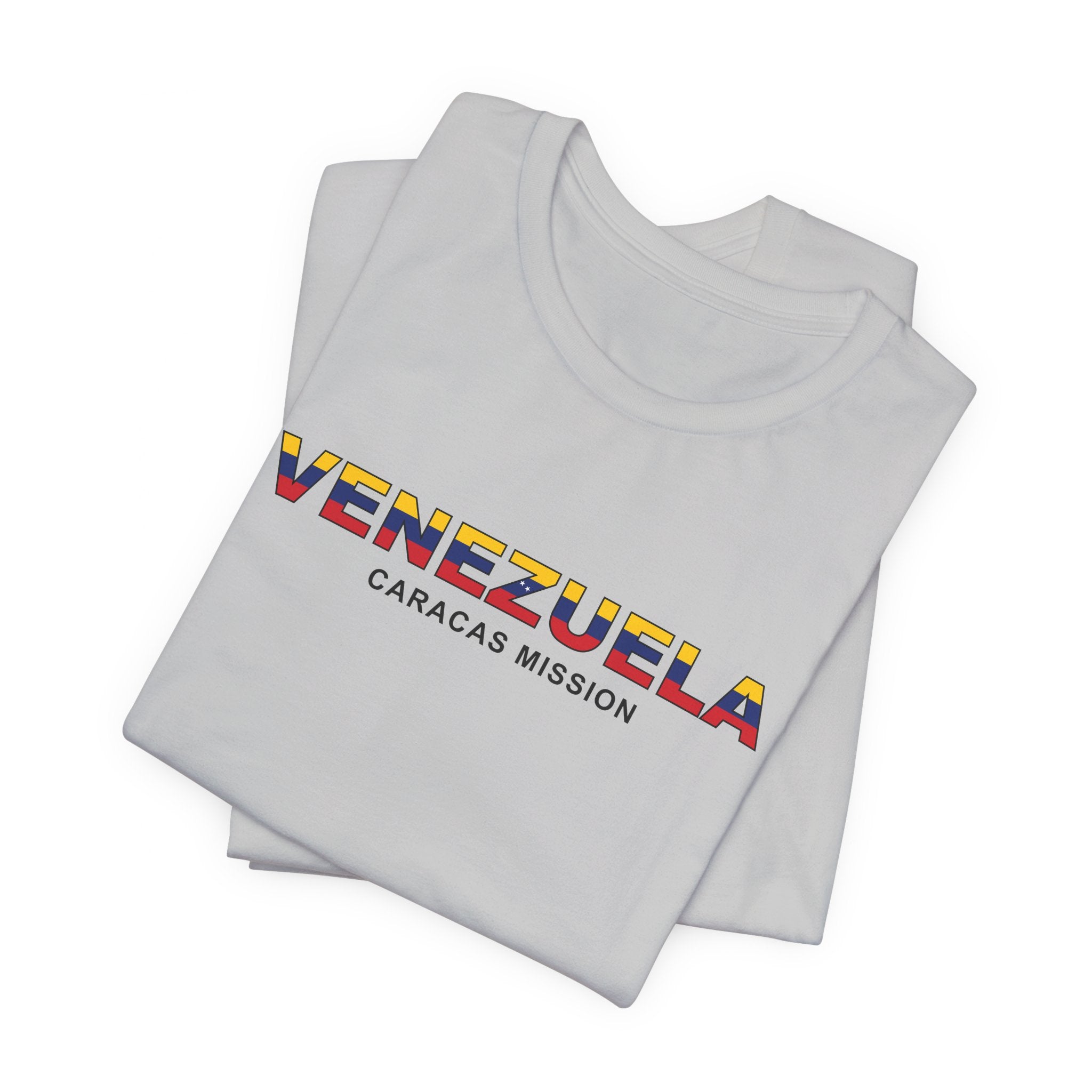 Venezuela Caracas Mission Flag Title T-shirt - Latter-Day Saint LDS Missionary Gift - Book of Mormon