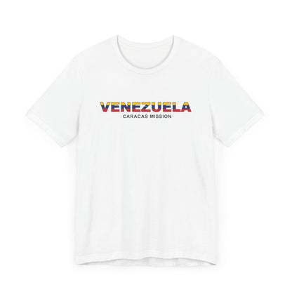 Venezuela Caracas Mission Flag Title T-shirt - Latter-Day Saint LDS Missionary Gift - Book of Mormon