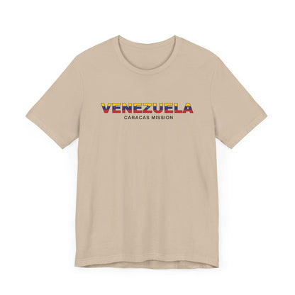 Venezuela Caracas Mission Flag Title T-shirt - Latter-Day Saint LDS Missionary Gift - Book of Mormon