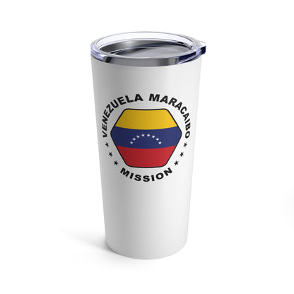 Venezuela Maracaibo Mission Flag Logo Tumbler 20oz White - Latter-Day Saint LDS Missionary Gift - Book of Mormon