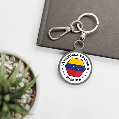 Venezuela Valencia Mission Circle Flag Key Tag - Latter-Day Saint LDS Missionary Gift - Book of Mormon