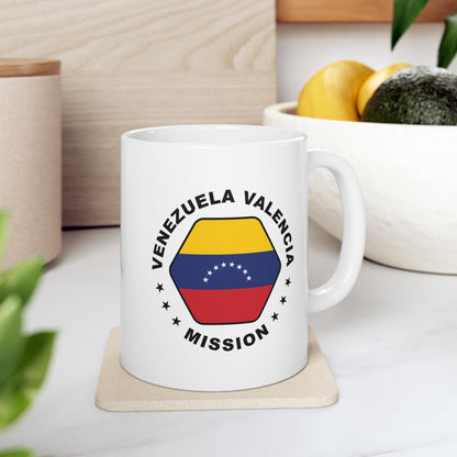 Venezuela Valencia Mission Circular Flag White Ceramic Mug - Latter-Day Saint LDS Missionary Gift - Book of Mormon