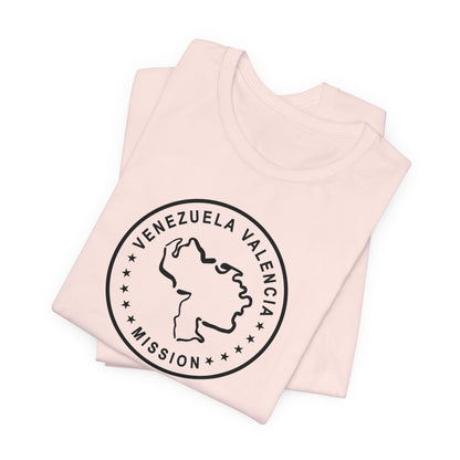 Venezuela Valencia Mission Circular Monochrome Logo T-Shirt - Latter-Day Saint LDS Missionary Gift - Book of Mormon