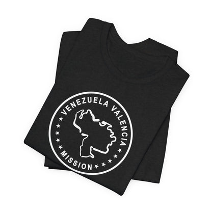 Venezuela Valencia Mission Circular Monochrome Logo T-Shirt - Latter-Day Saint LDS Missionary Gift - Book of Mormon