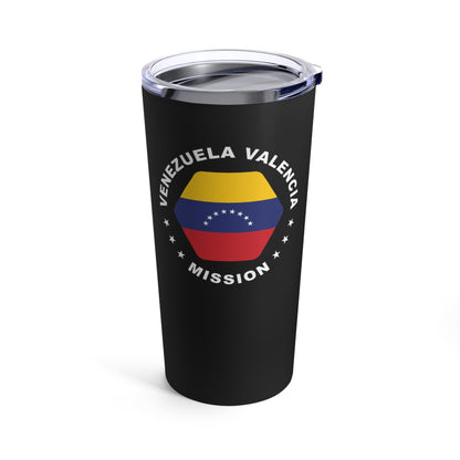 Venezuela Valencia Mission Flag Logo Tumbler 20oz Black - Latter-Day Saint LDS Missionary Gift - Book of Mormon