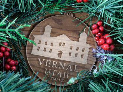 Vernal Utah Temple Christmas Ornament - Latter-Day Saint LDS Missionary Gift - Book of Mormon