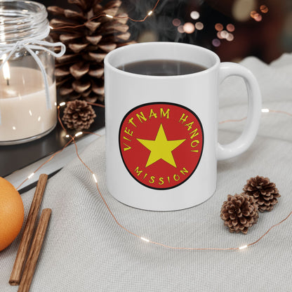 Vietnam Hanoi Mission Circular Flag White Ceramic Mug - Latter-Day Saint LDS Missionary Gift - Book of Mormon