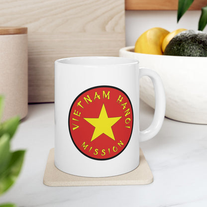 Vietnam Hanoi Mission Circular Flag White Ceramic Mug - Latter-Day Saint LDS Missionary Gift - Book of Mormon