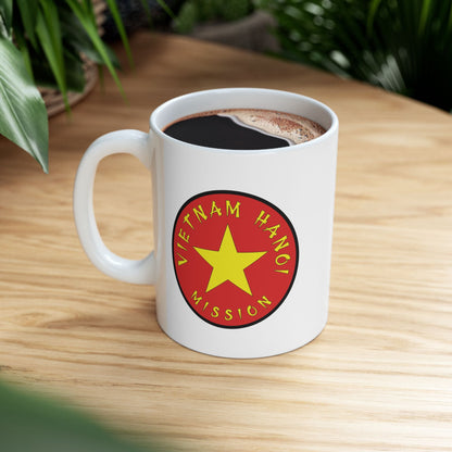 Vietnam Hanoi Mission Circular Flag White Ceramic Mug - Latter-Day Saint LDS Missionary Gift - Book of Mormon