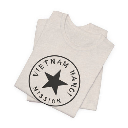 Vietnam Hanoi Mission Circular Monochrome Logo T-Shirt - Latter-Day Saint LDS Missionary Gift - Book of Mormon