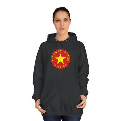 Vietnam Hanoi Mission Flag Logo (Black Border) College Hoodie - Latter-Day Saint LDS Missionary Gift - Book of Mormon