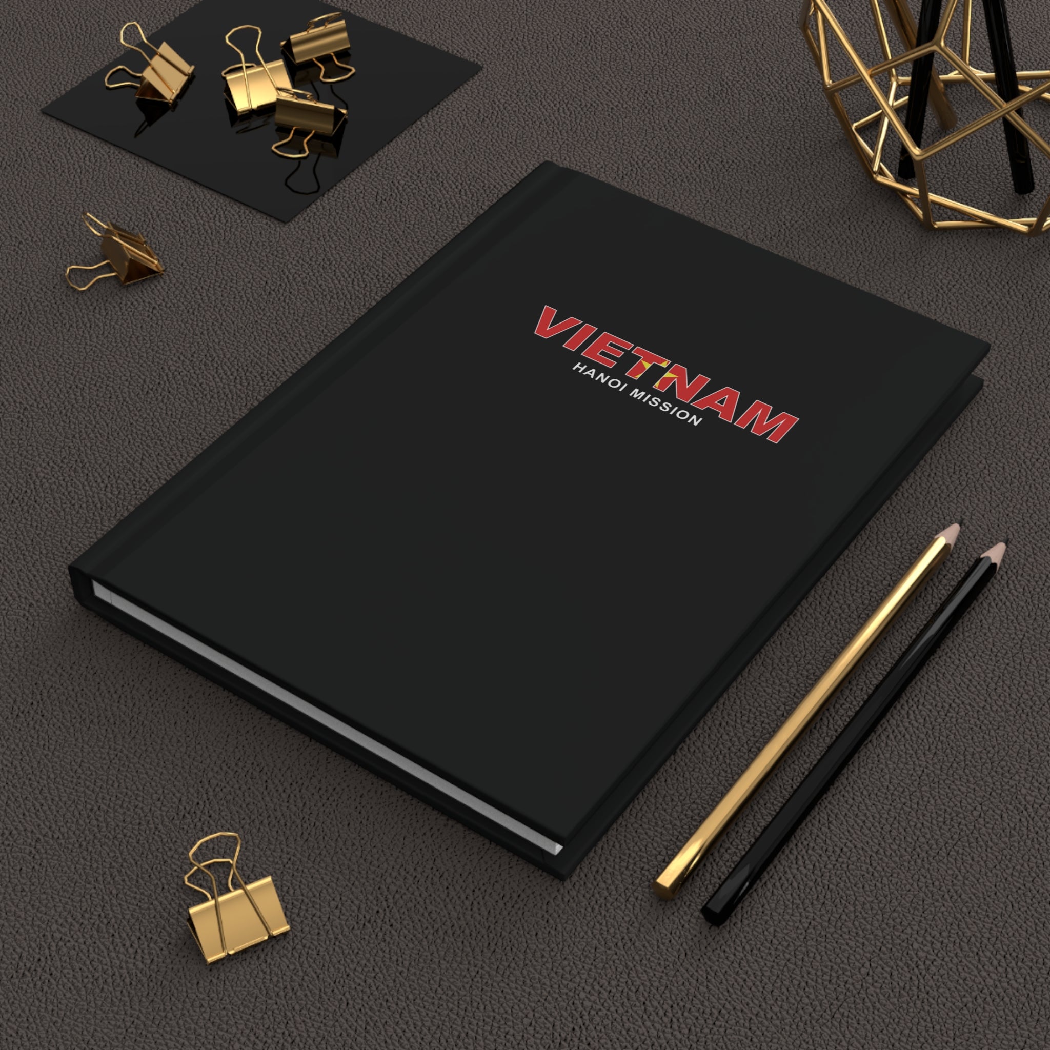 Vietnam Hanoi Mission Flag Title Black Hardcover Journal Matte - Latter-Day Saint LDS Missionary Gift - Book of Mormon