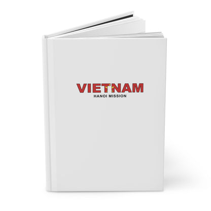 Vietnam Hanoi Mission Flag Title White Hardcover Journal Matte - Latter-Day Saint LDS Missionary Gift - Book of Mormon