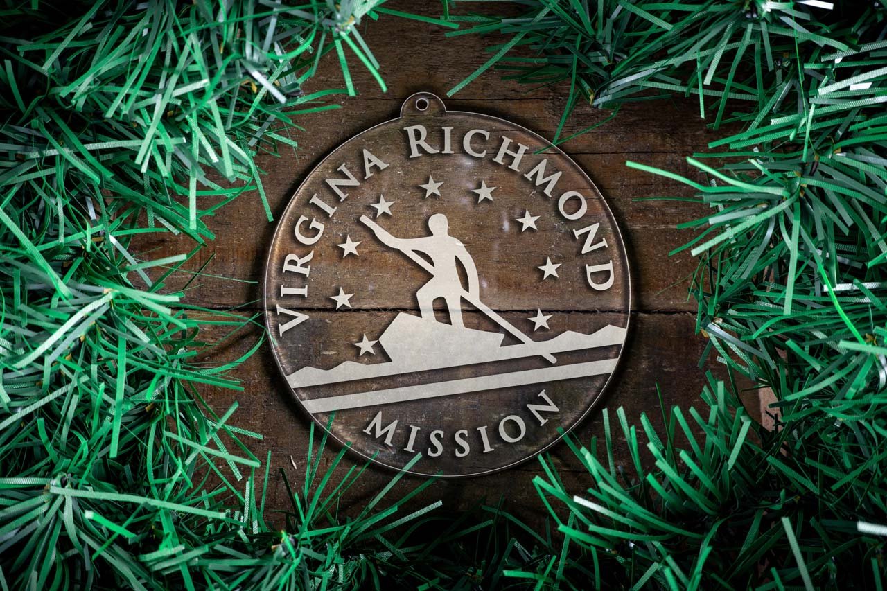 Virginia Richmond Mission Christmas Ornament - Latter-Day Saint LDS Missionary Gift - Book of Mormon